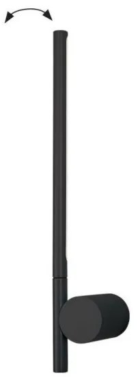 Απλίκα Φωτιστικό Τοίχου LED 6W 3000K 44,1x9,8 Novita Viokef-4293000-Μαύρο 4293000