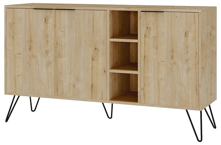 Μπουφές Clara Megapap χρώμα sapphire oak 142x35,6x83εκ.
