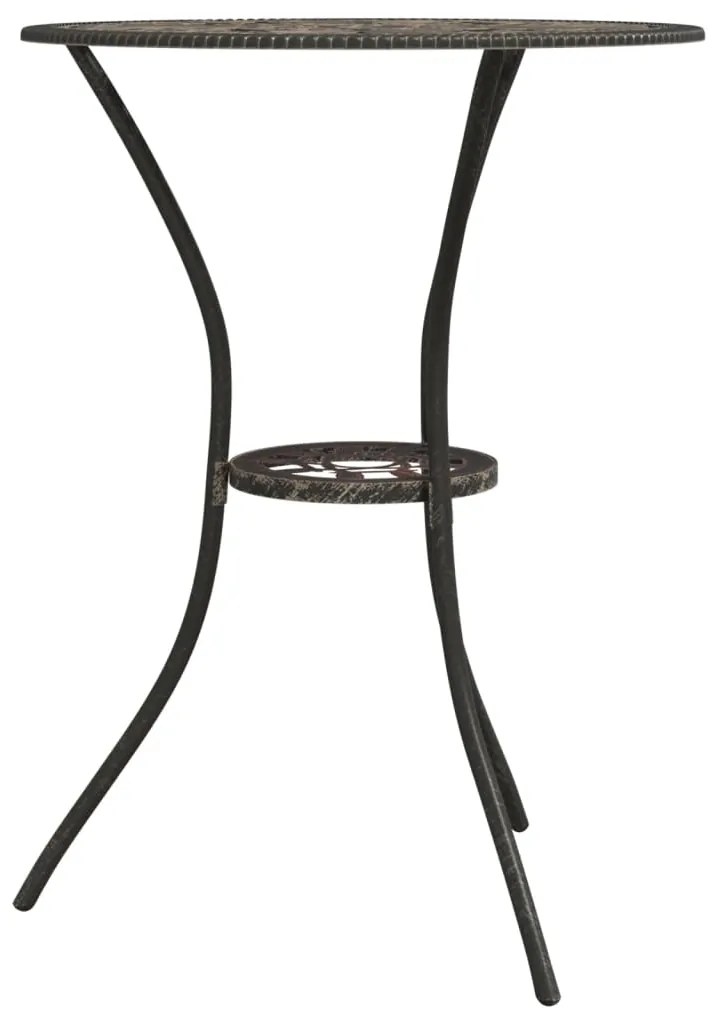 vidaXL Σετ Επίπλων Bistro 3 Τεμαχίων Μπρονζέ από Χυτό Αλουμίνιο