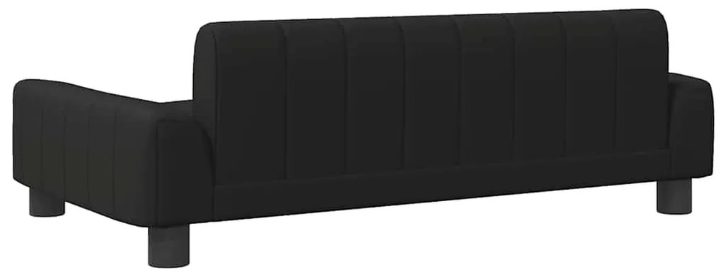 vidaXL Καναπές Παιδικός Μαύρος 90 x 53 x 30 εκ. από Συνθετικό Δέρμα