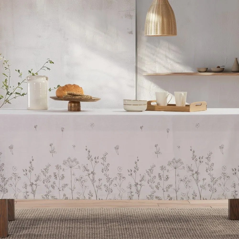Τραπεζομάντηλο Claris Ecru Nef-Nef Homeware 140Χ140 Βαμβάκι-Πολυέστερ