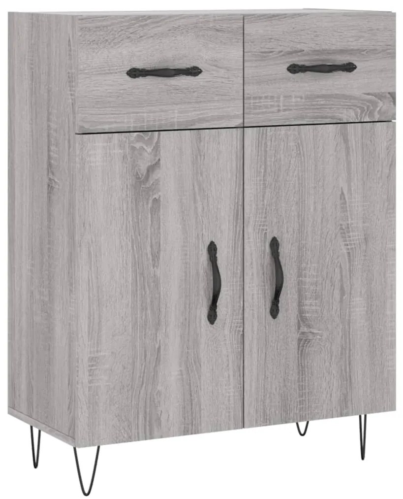 vidaXL Ντουλάπι Γκρι Sonoma 69,5 x 34 x 180 εκ. Επεξεργασμένο Ξύλο