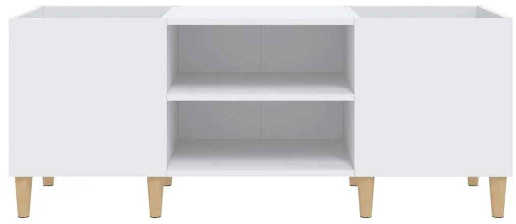 vidaXL Δισκοθήκη Λευκή 121 x 38 x 48 εκ. Επεξεργασμένο Ξύλο