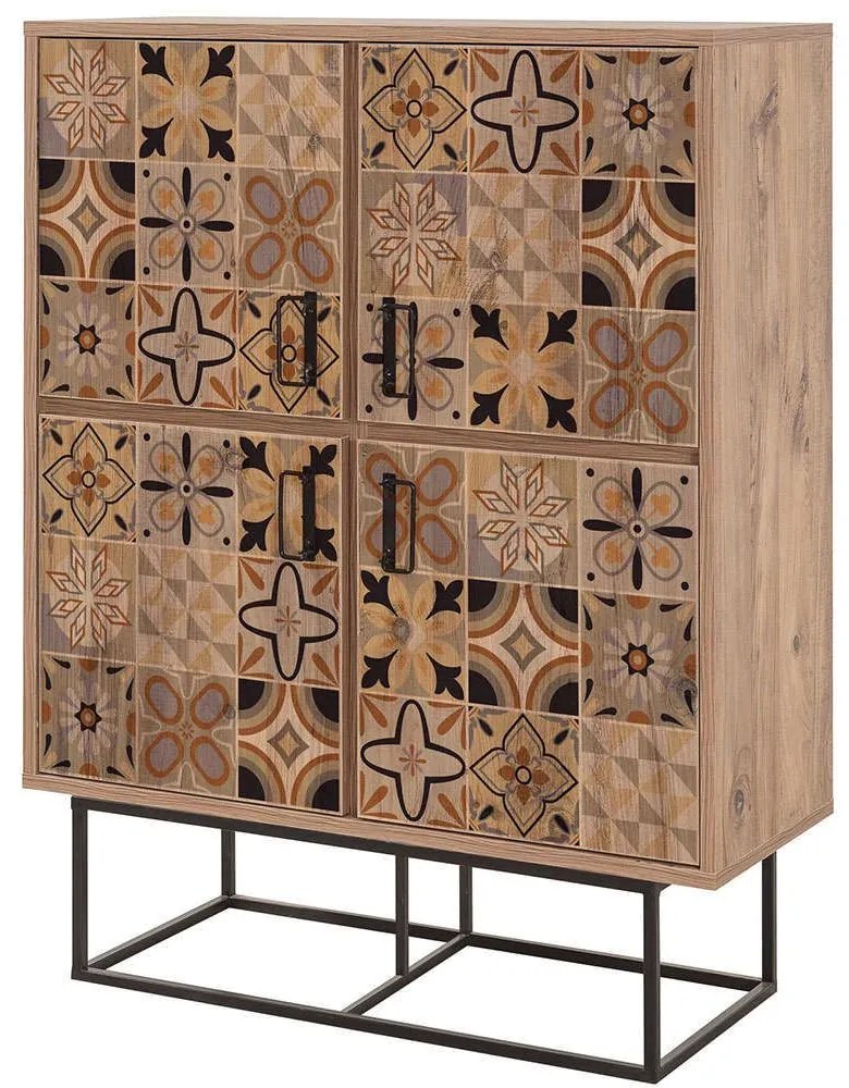 Παπουτσοθήκη - Ντουλάπι Quantum Solo Retro 863SPH5127 93x36x115cm Multi Particle Board, Metal
