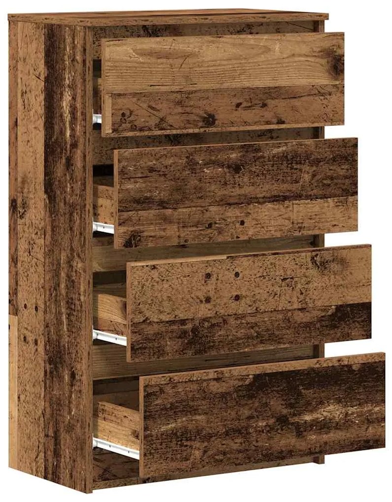Sideboard Παλιό ξύλο 60x35x98,5 cm Ξύλο μηχανής - Καφέ