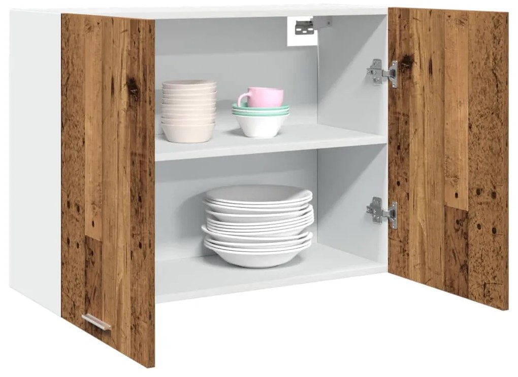 Κρεμαστό Ντουλάπι "Lyon" από Παλιό Ξύλο 80x31x60 εκ. από Τεχνητό Ξύλο