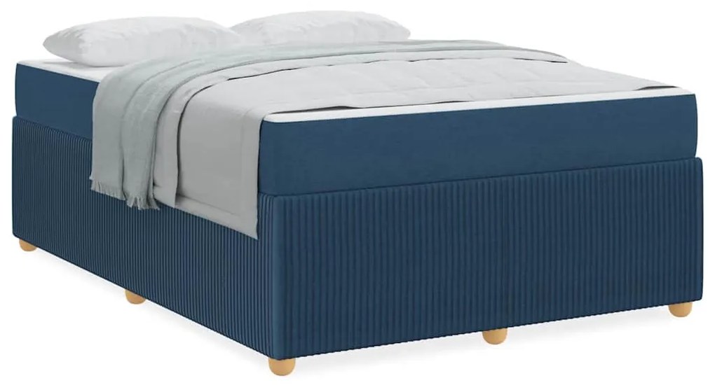 vidaXL Σκελετός Κρεβατιού Άλλο Μπλε 160 x 200 cm ύφασμα