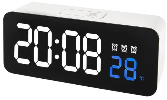Ψηφιακό ρολόι – Ξυπνητήρι - 6612T - 466127 - White-466127_w