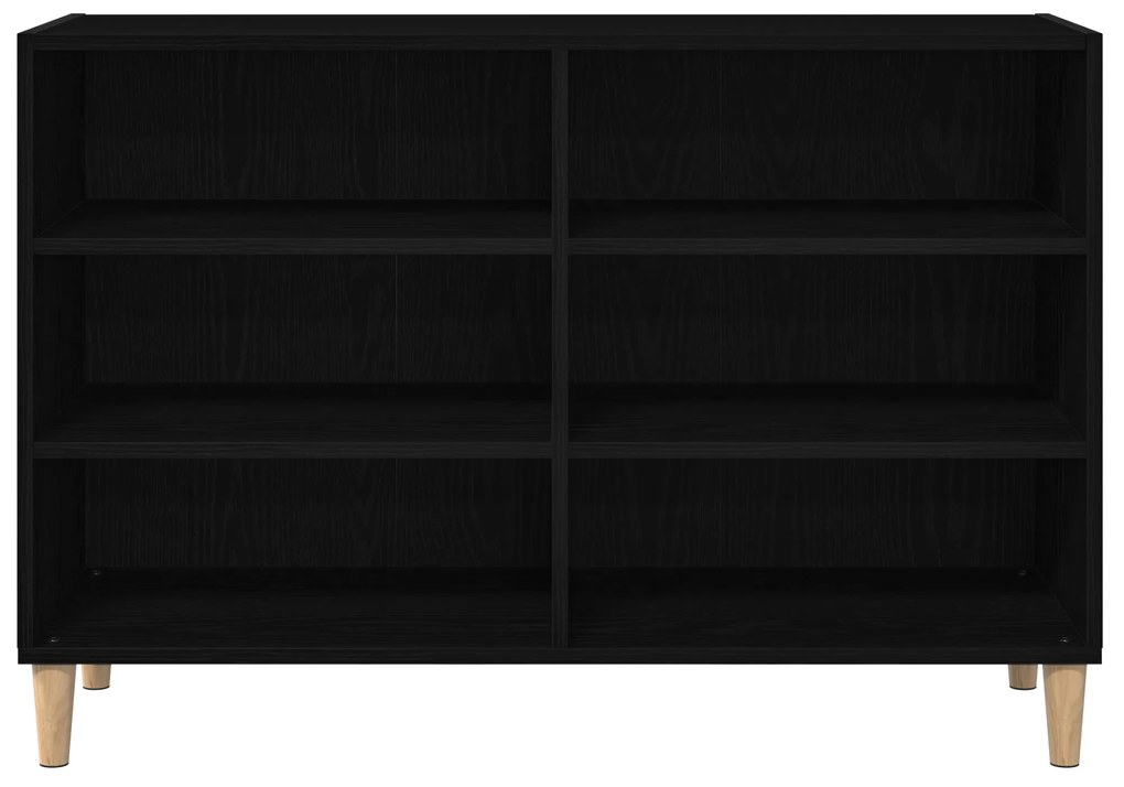 vidaXL Πλαϊνό Γραφείο Μαύρο Δρυς 103,5x35x70 εκ. Συνθετικό Ξύλο