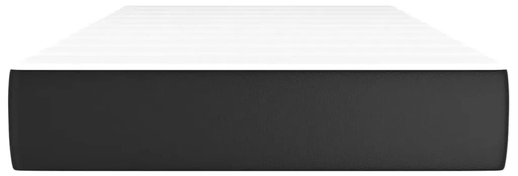 vidaXL Στρώμα με Pocket Springs Μαύρο 80x200x20 εκ. Συνθετικό Δέρμα