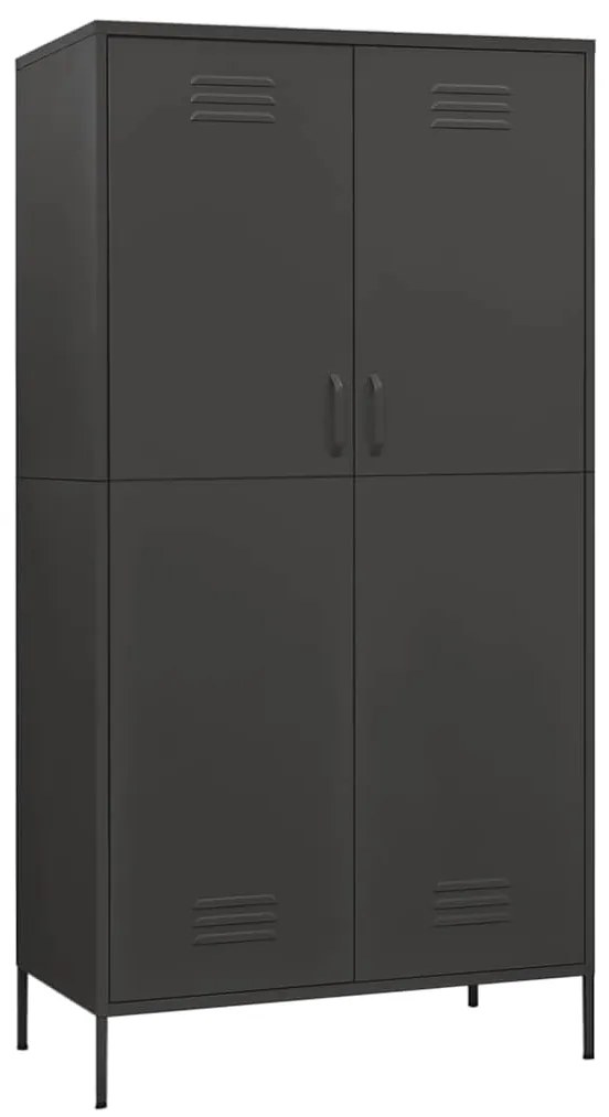 vidaXL Ντουλάπα Ανθρακί 90 x 50 x 180 εκ. από Ατσάλι