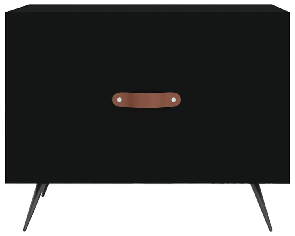 vidaXL Τραπεζάκι Σαλονιού Μαύρο 50x50x40 εκ. από Επεξεργασμένο Ξύλο