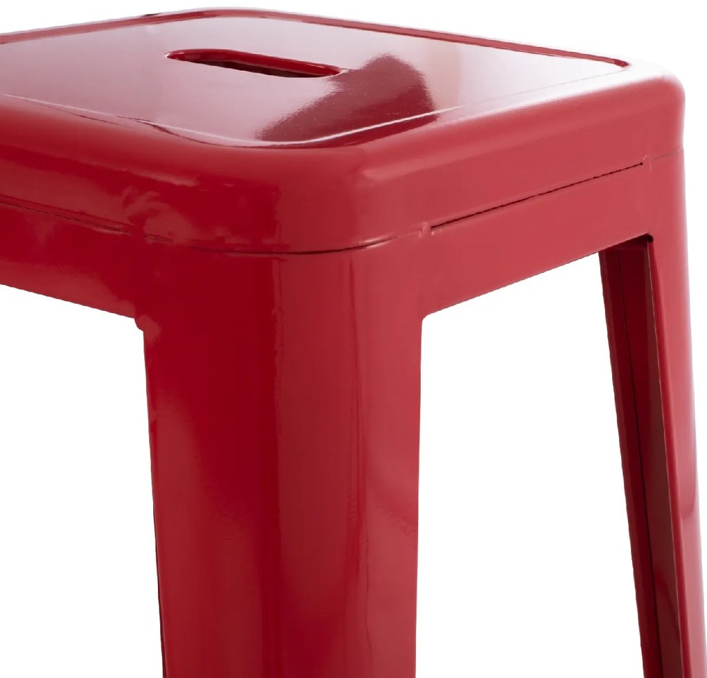 ΣΚΑΜΠΟ BAR ΜΕΤΑΛΛΙΚΟ MELITA ΣΕ ΚΟΚΚΙΝΟ HM8642.04 43x43x78Y εκ.