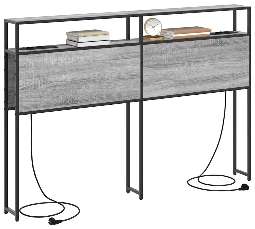 vidaXL Κεφαλάρι Αποθήκης Γκρι sonoma 150 cm Επεξεργασμένο ξύλο