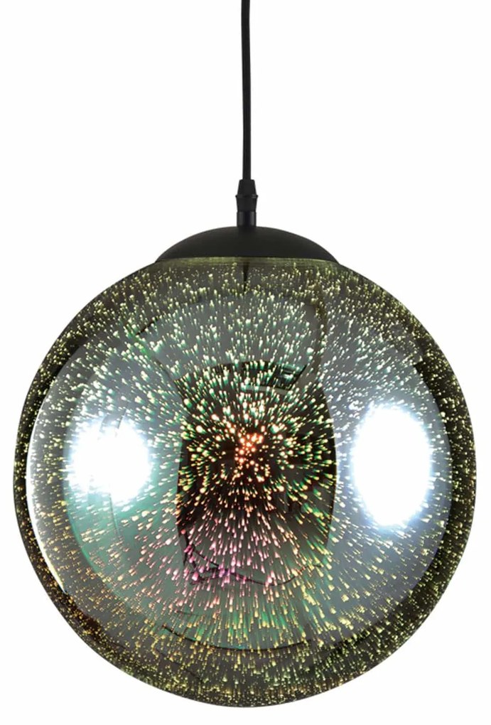 Φωτιστικό Οροφής Avantgarde AD804230 Black Metal, Glass