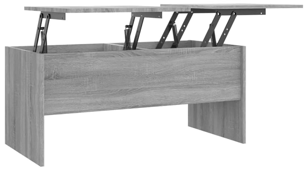 vidaXL Τραπεζάκι Σαλονιού ΓκριSonoma102x50,5x46,5εκ.Επεξεργασμένο Ξύλο