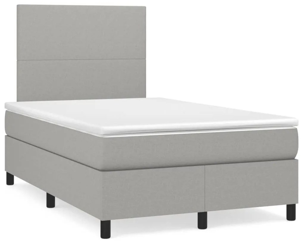 ΚΡΕΒΑΤΙ BOXSPRING ΜΕ ΣΤΡΩΜΑ ΑΝΟΙΧΤΟ ΓΚΡΙ 120X190 ΕΚ. ΥΦΑΣΜΑΤΙΝΟ 3269867