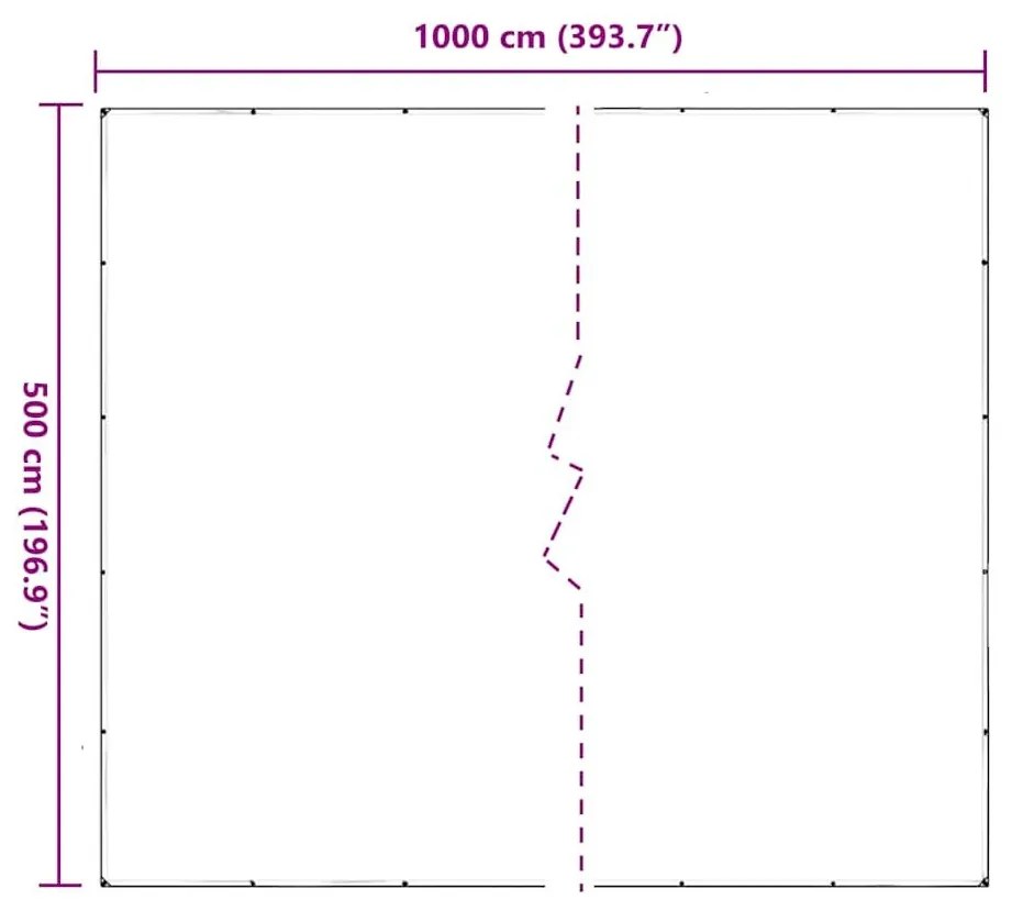 Σαφής μουσαμάς με οπές 5x10 m PVC - Διαφανές