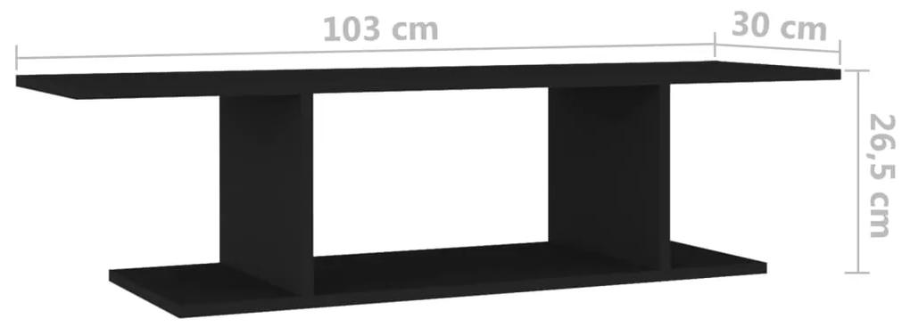 vidaXL Έπιπλο Τηλεόρασης Κρεμαστό Μαύρο 103 x 30 x 26,5 εκ.