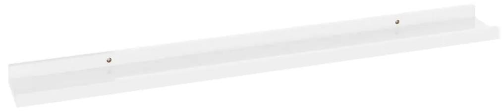 vidaXL Ράφια Τοίχου 4 τεμ. Γυαλιστερό Λευκό 80 x 9 x 3 εκ.
