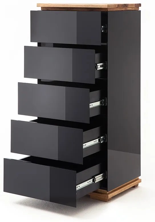 Μπουφές Μαύρη Λάκα 51x115x40