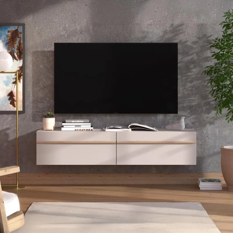 Έπιπλο τηλεόρασης ARLES 154 2K2V Cashmere - Artisan Oak 154x42x32εκ. 154x42x32 εκ.
