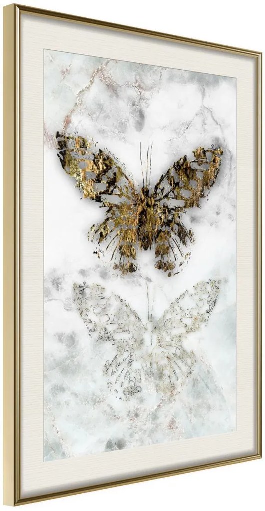 Αφίσα - Butterfly Fossils - 30x45 - Χρυσό - Με πασπαρτού