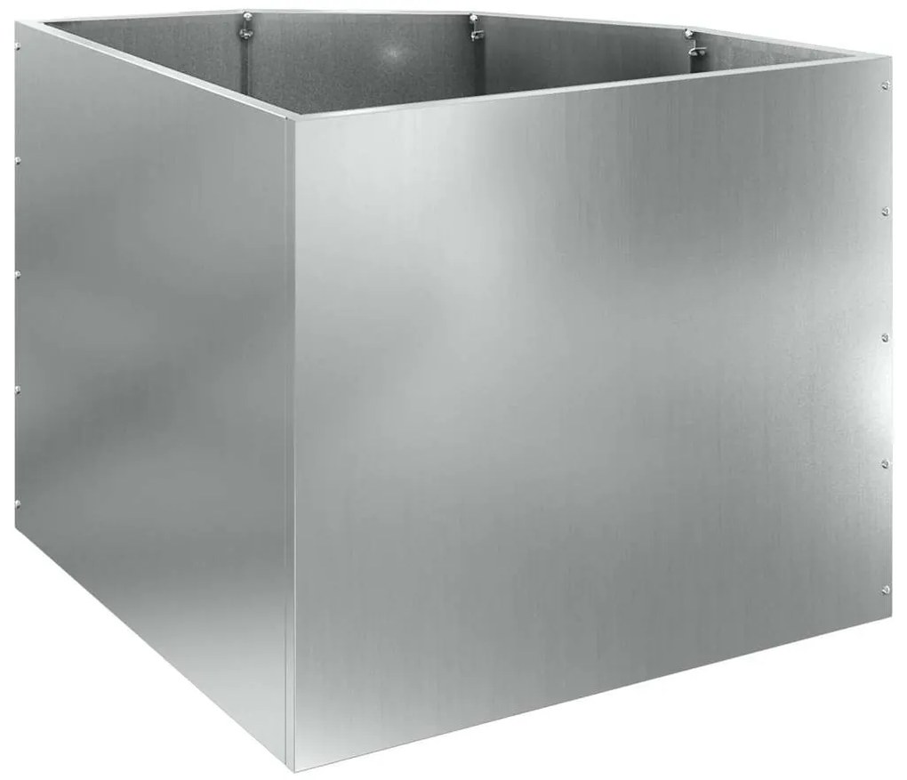 vidaXL Γωνιακό Ροδόδεντρο Ασημί 60 x 60 x 50 εκ Γαλβανισμένος χάλυβας