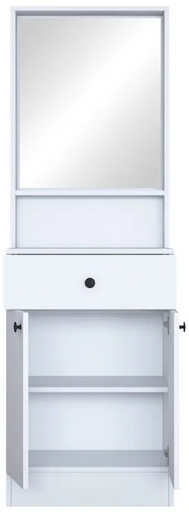 Έπιπλο εισόδου Rockder pakoworld λευκό μελαμίνης 60x35.5x182.8εκ