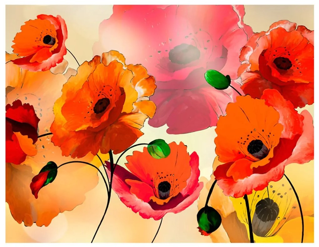 Φωτοταπετσαρία - Velvet poppies 200x154