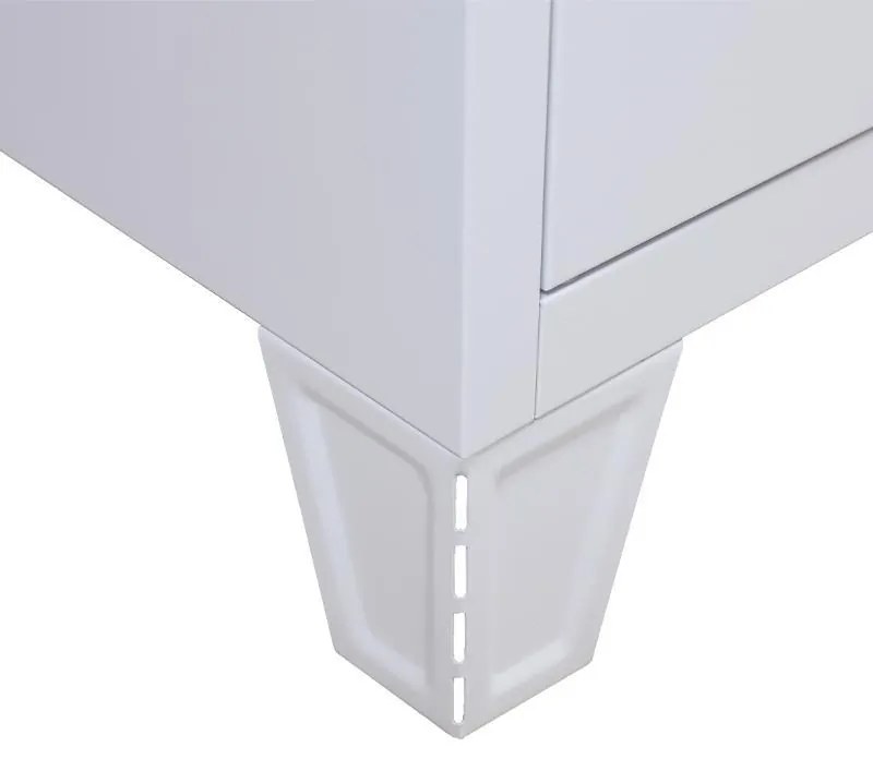 Ντουλάπα Everet Fylliana Μεταλλική Λευκό 90x40x190 εκ. 90x40x190 εκ.