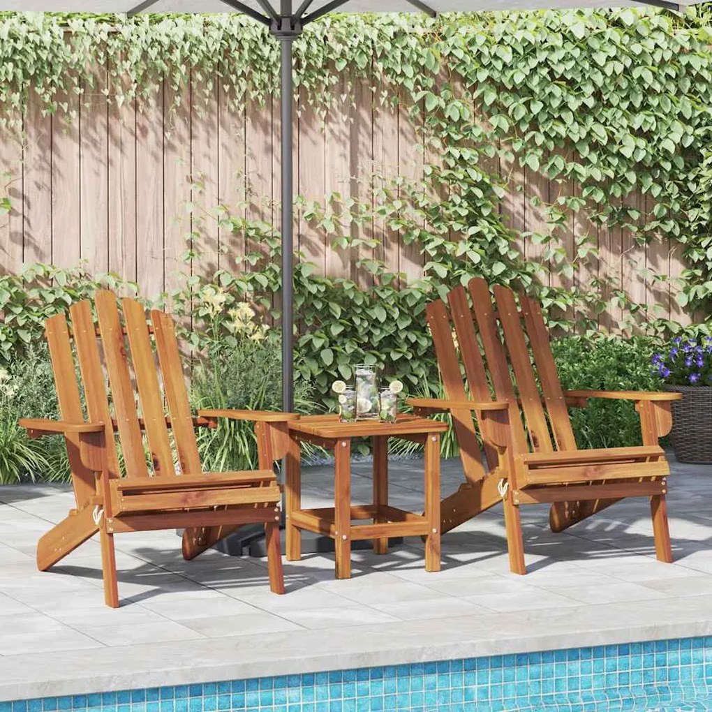 vidaXL Καρέκλες Κήπου Adirondack 2 τεμ. από Μασίφ Ξύλο Ακακίας