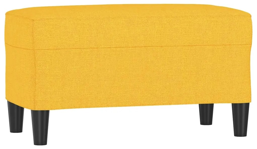 vidaXL Πάγκος Ανοιχτό Κίτρινο 70 x 35 x 41 εκ. Υφασμάτινος