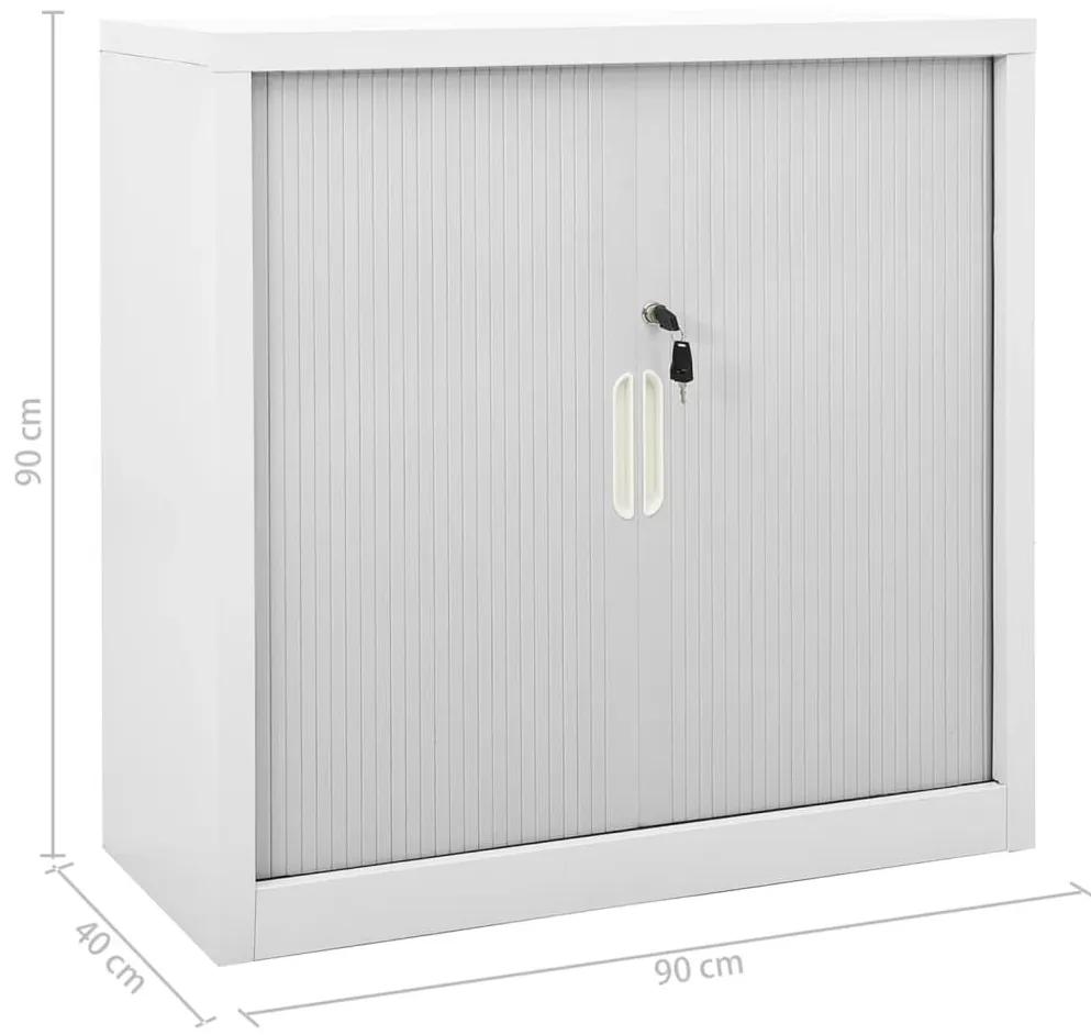 Ντουλάπι με Συρόμενη Πόρτα Γκρι 90 x 40 x 90 εκ. Ατσάλινο - Γκρι