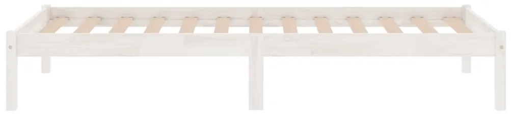 vidaXL Πλαίσιο Κρεβατιού Λευκό 75x190 εκ. Μασίφ Ξύλο Small Single
