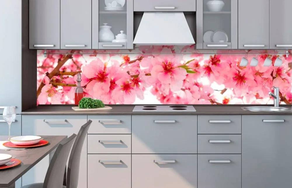 Αυτοκόλλητη φωτοταπετσαρία για λουλούδια μηλιάς κουζίνας