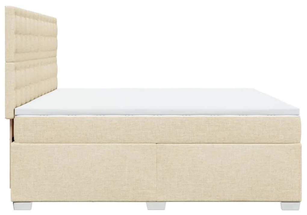 ΚΡΕΒΑΤΙ BOXSPRING ΜΕ ΣΤΡΩΜΑ ΚΡΕΜ 200X200 ΕΚ. ΥΦΑΣΜΑΤΙΝΟ 3290614