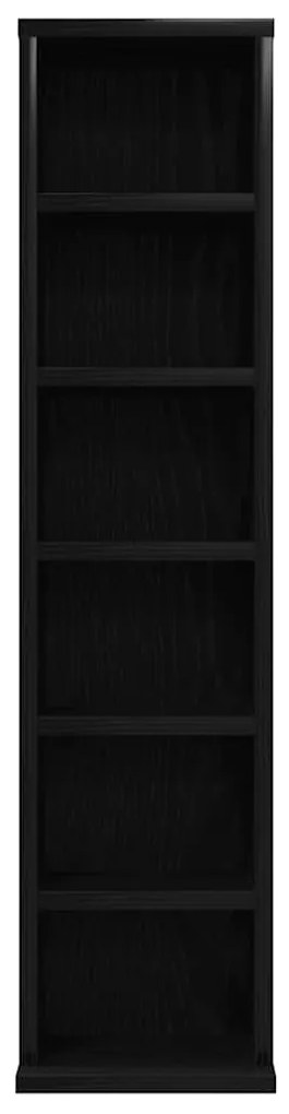 ντουλάπι CD Μαύρη δρυς 21x20x88 cm Κατασκευασμένο ξύλο - Μαύρο