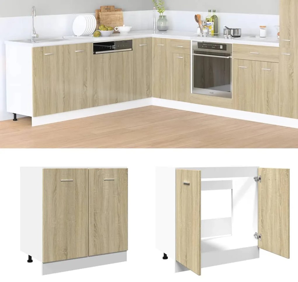 Ντουλάπι "Lyon" Sonoma Δρυς 80x46x81,5 εκ. από Τεχνητό Ξύλο