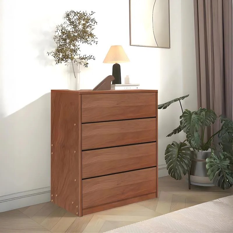 Συρταριέρα Kuanger mdf σε καρυδί απόχρωση 80x40x80εκ 80x40x80 εκ.