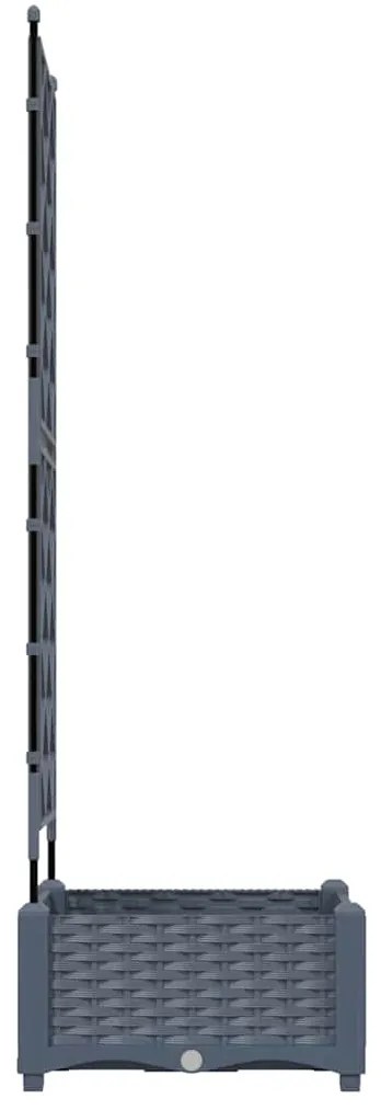 vidaXL Γλάστρα Κήπου με Στήλη Ανοιχτό Γκρι 40x40x125.5 εκ