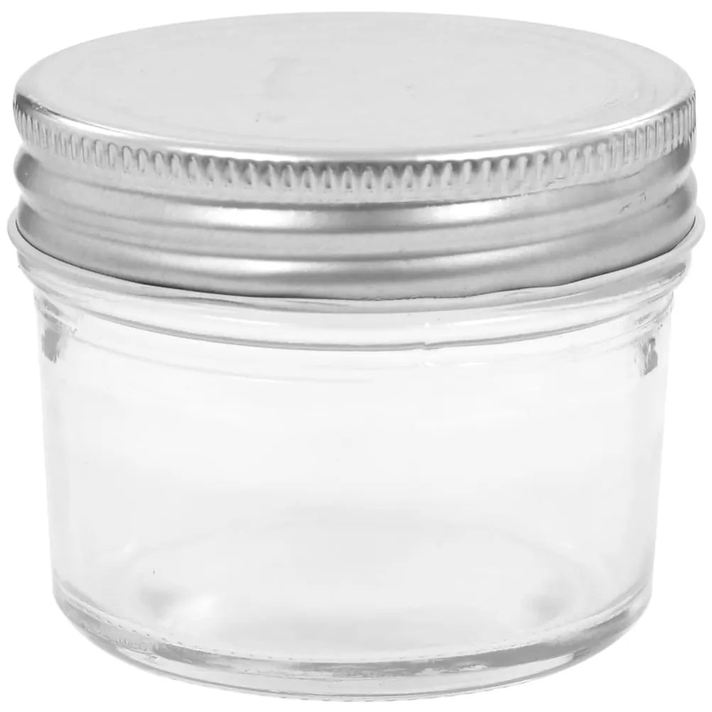 vidaXL Βάζα Μαρμελάδας 48 τεμ. 110 ml Γυάλινα με Ασημένια Καπάκια