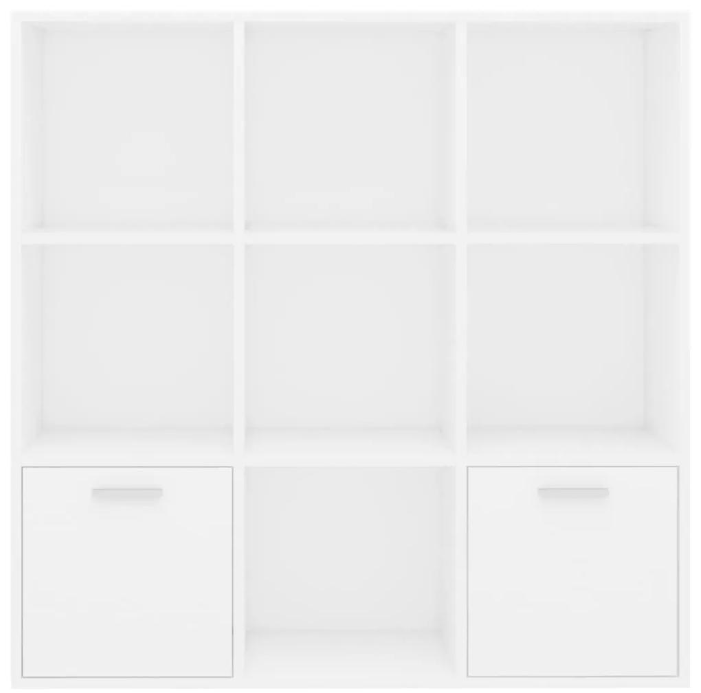 Βιβλιοθήκη Λευκή 98 x 30 x 98 εκ. από Μοριοσανίδα - Λευκό