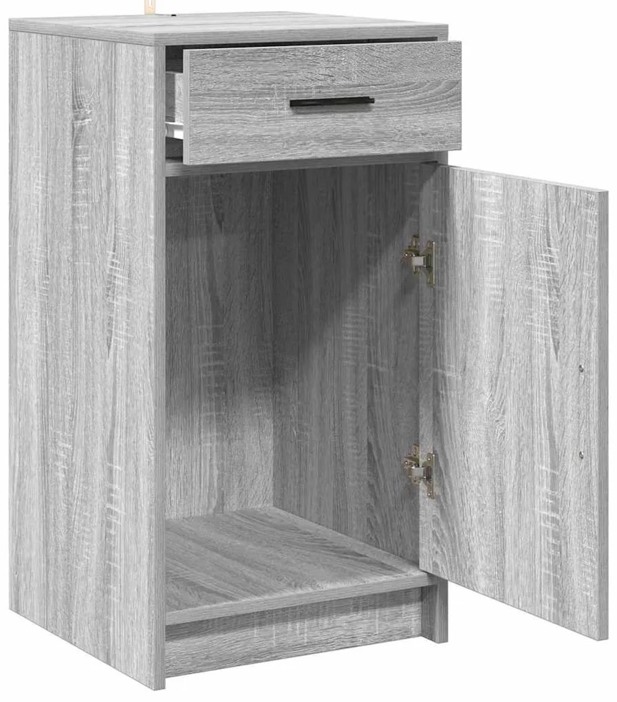 vidaXL Πλαϊνό γραφείο με συρτάρι Γκρίζο Σονομα 40 x 40.5 x 75 εκ