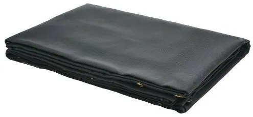 VEVOR Dump Truck Mesh Tarp, 7 x 14 ft, PVC Coated Black Heavy Duty Cover with 5.5" 18oz Double Pocket, Brass Grommets, Reinforced Double Needle Stitch Webbing Fits Manual or Electric Dump Truck System