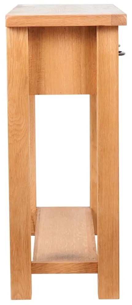 vidaXL Τραπέζι Κονσόλα με 2 Συρτάρια 83 x 30 x 73 εκ. Μασίφ Ξύλο Δρυός