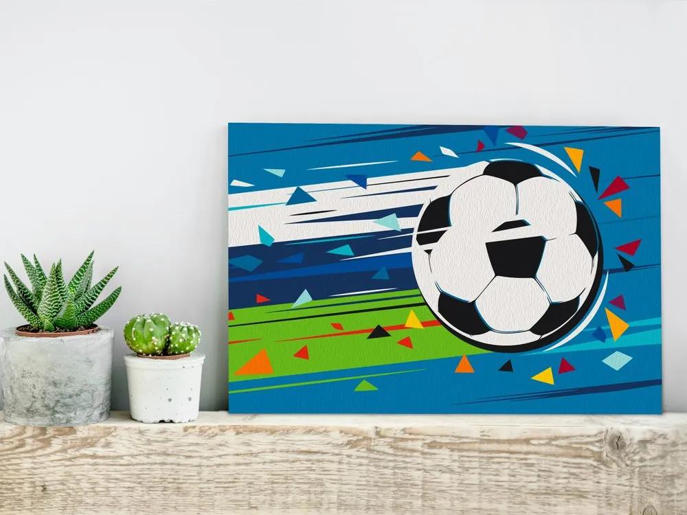Ζωγραφική με αριθμούς μπάλα ποδοσφαίρου - Σουτ και γκολ! - 60x40