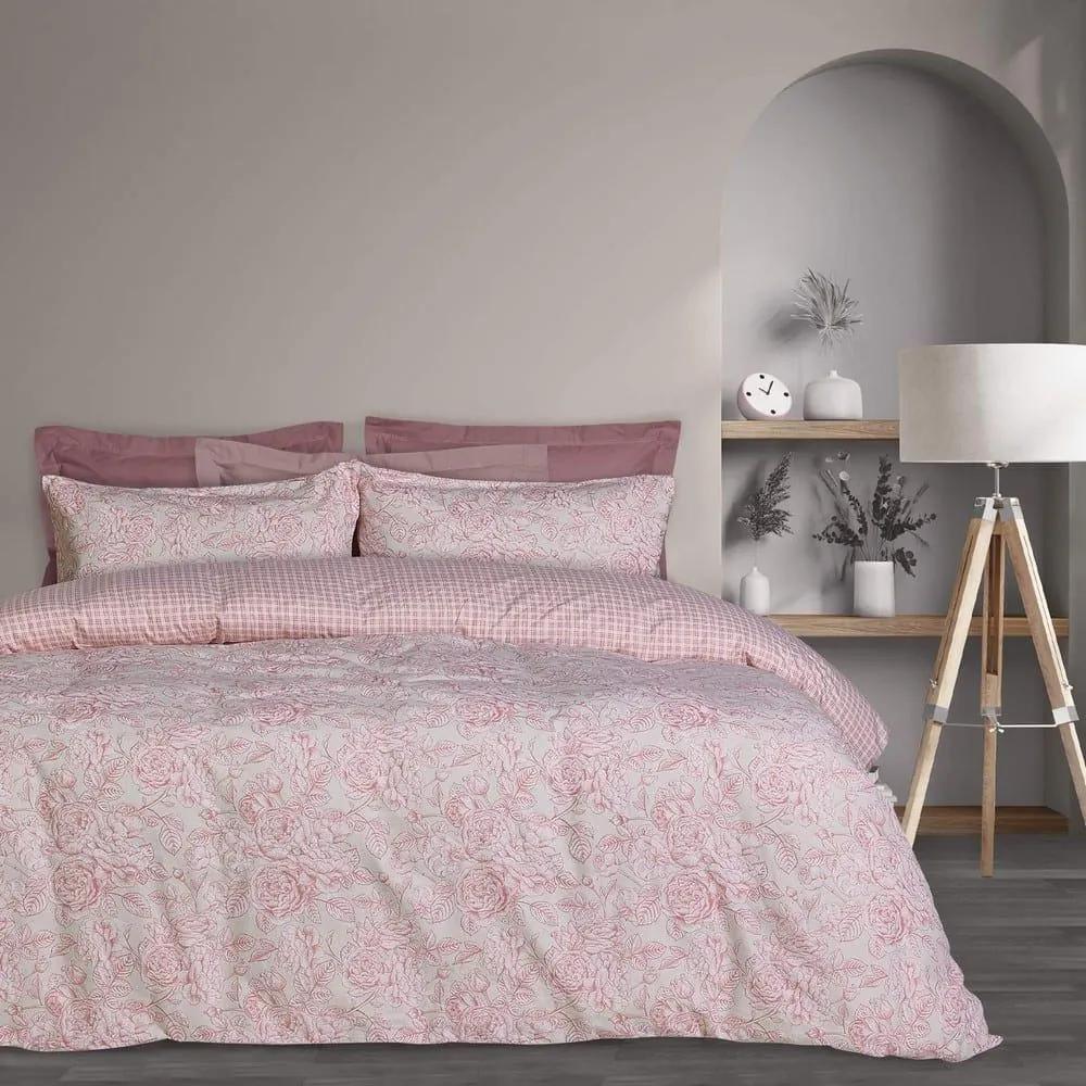 Σεντόνια 9615 Happy Flannel (Σετ 3τμχ) Pink-Creame Das Home Μονό 170x260cm 100% Βαμβακερή Φανέλα
