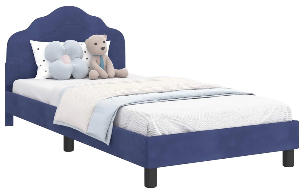 vidaXL Κρεβάτι Παιδικής Κρεβατοκάμαρας με Κεφαλάκι Μπλε Αστυνομίας