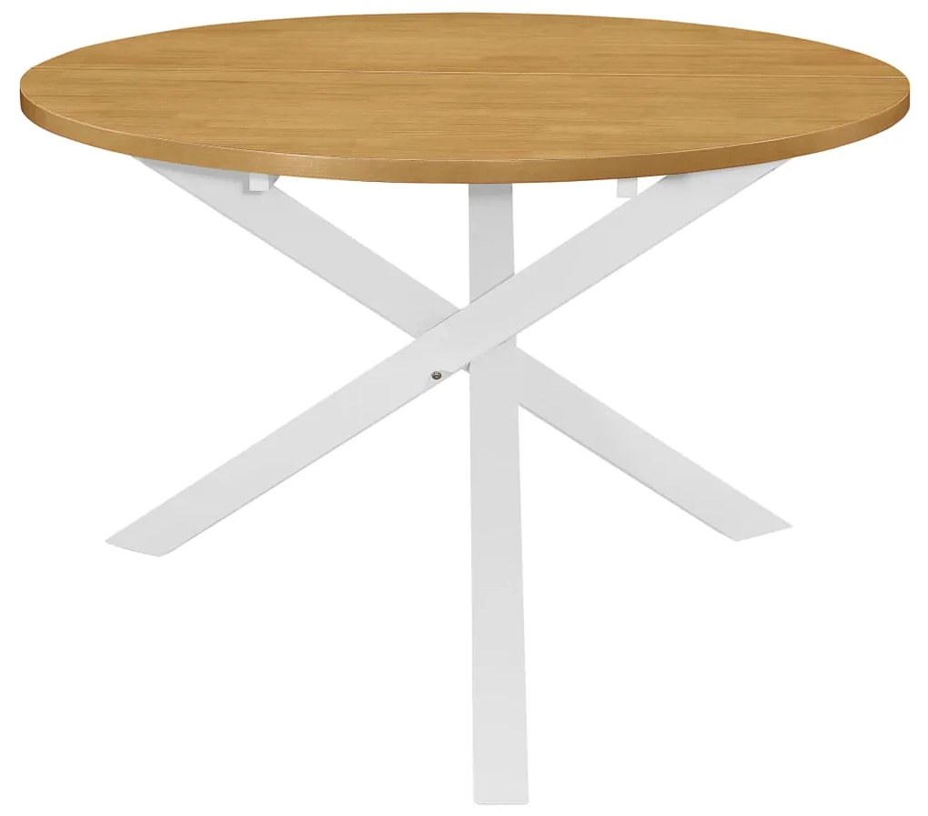 vidaXL Τραπεζαρία Λευκή 120 x 75 εκ. από MDF